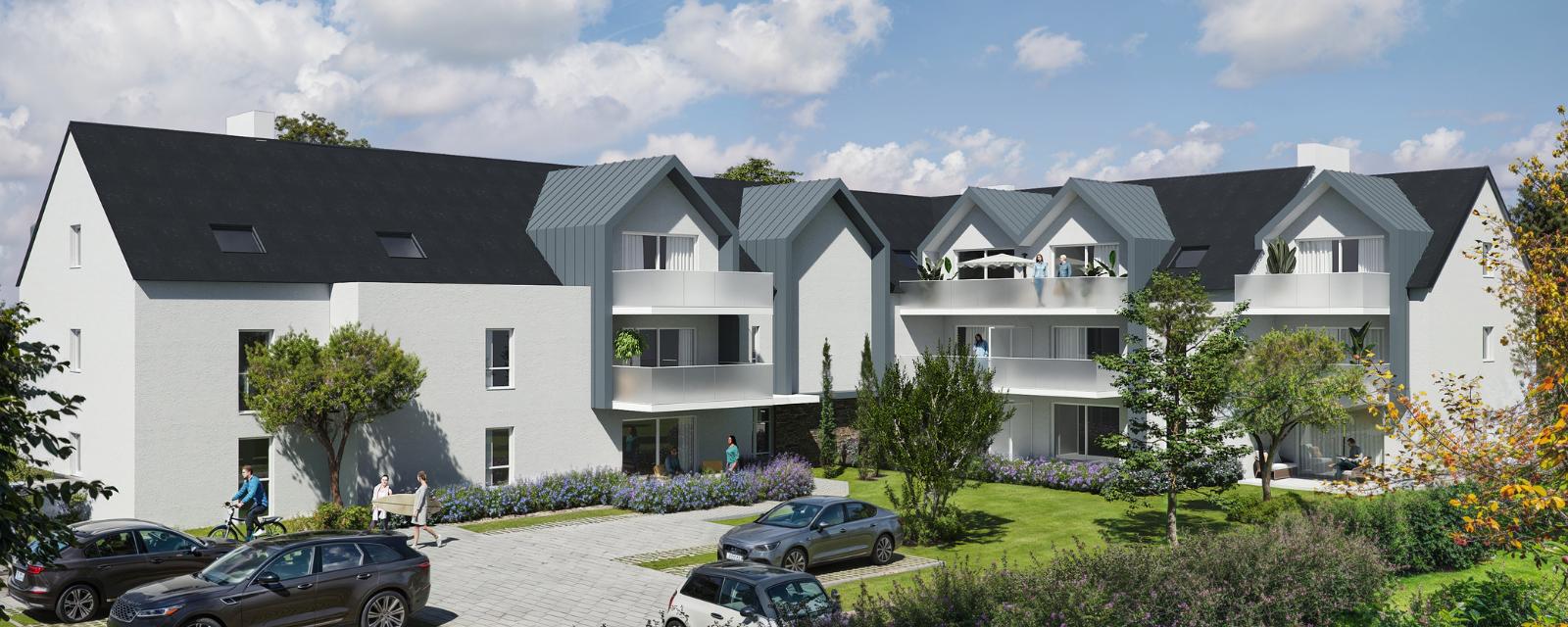 Aigue Marine - vue entree residence morbihan